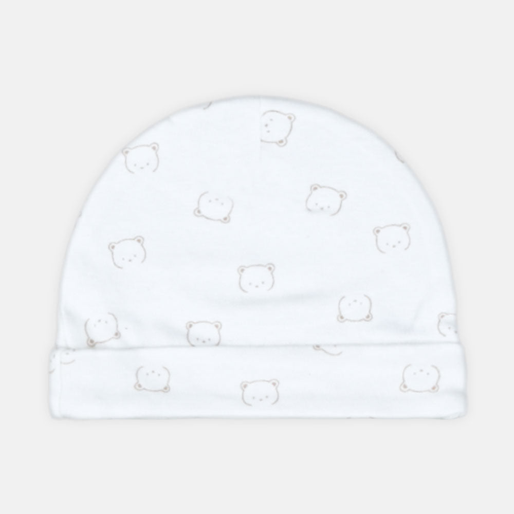 BABY CAPS PK-3 BEIGE STRIPES