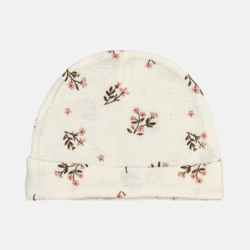 BABY CAP PK-3 FLORAL ROSE THEME