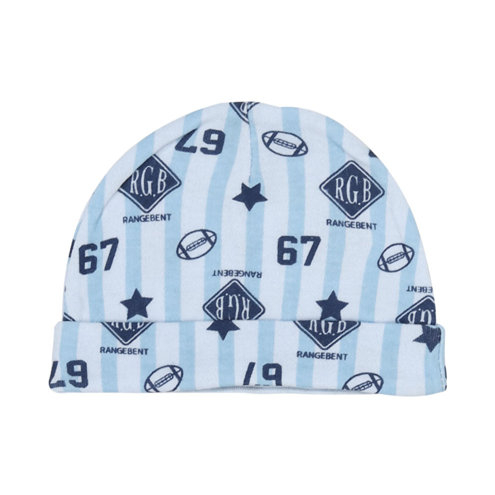 BLUE STARRY RUGBY BABY BOY CAPS PK-3