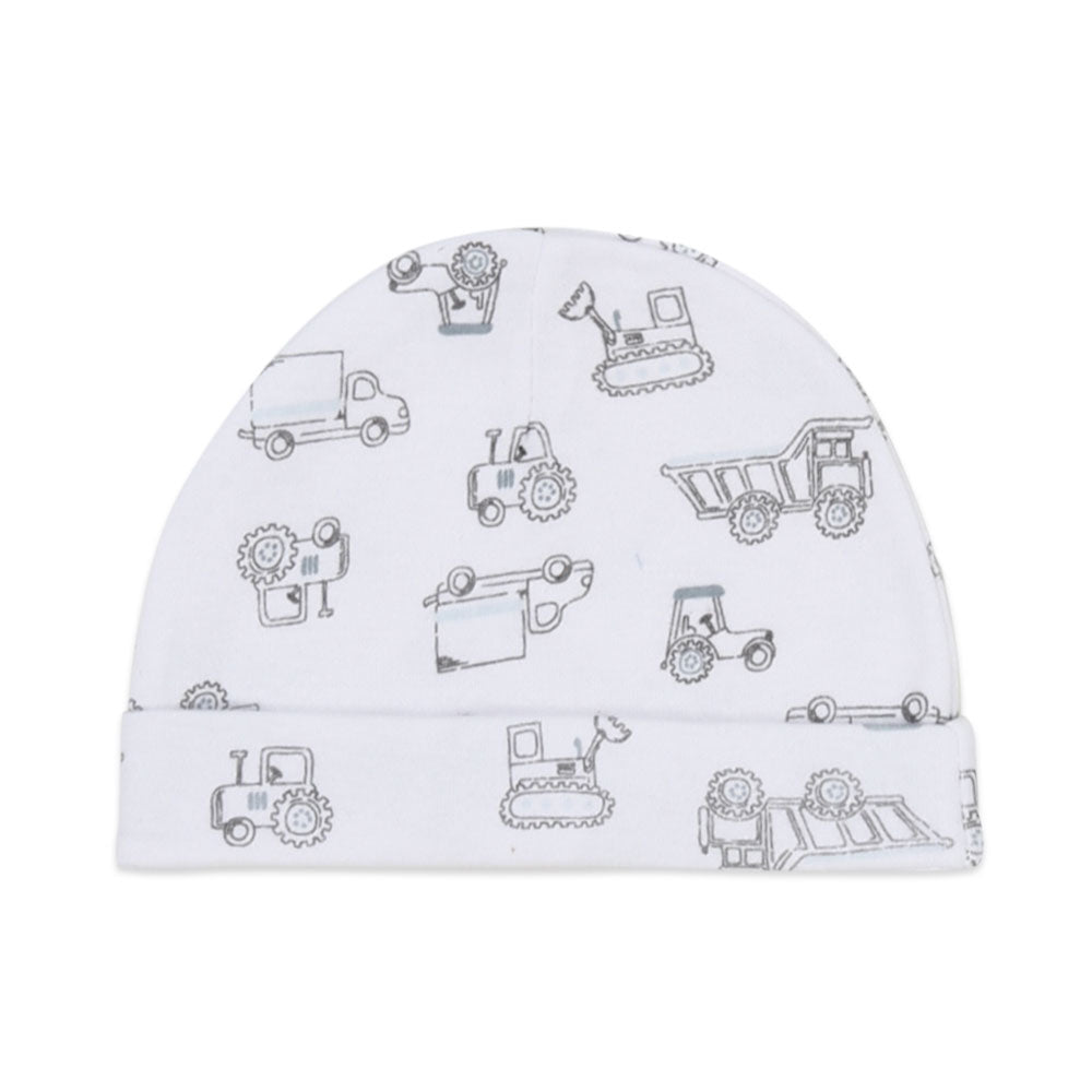 WHITE CARS BABY BOY CAPS PK-3