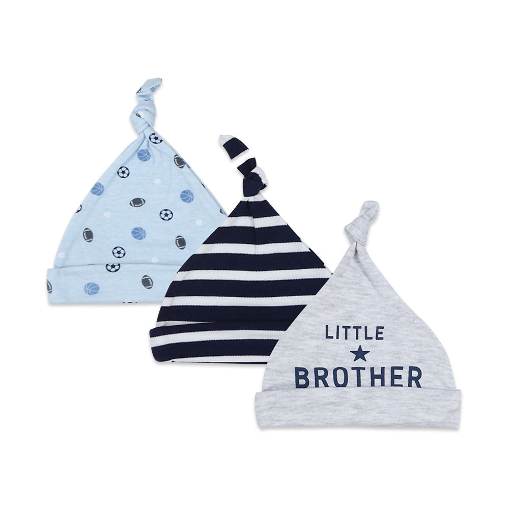 MULTICOLOR LITTLE SPORTSMAN BABY BOY CAPS PK-3
