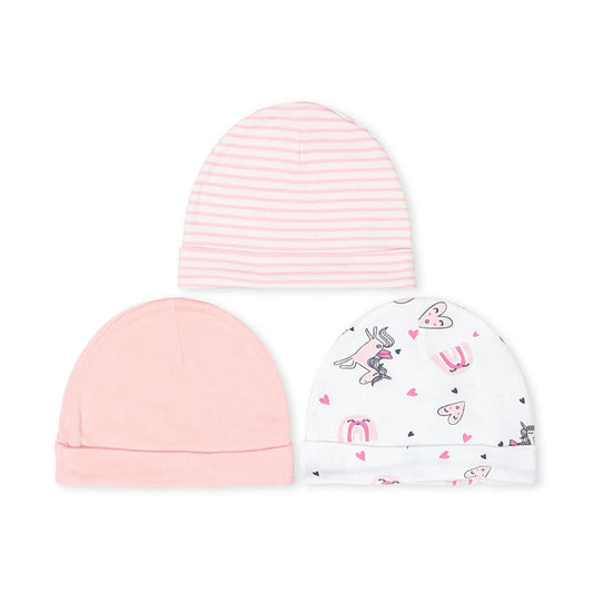CAPS PK-3 PINK STRIPES UNICORN