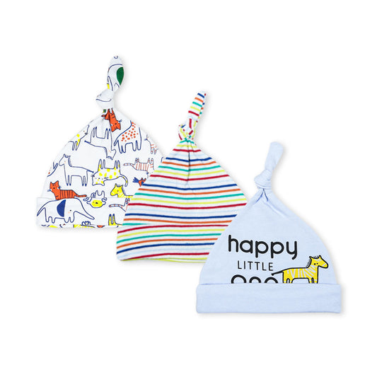 CAPS PK-3 MULTI-COLOR HAPPY ANIMALS