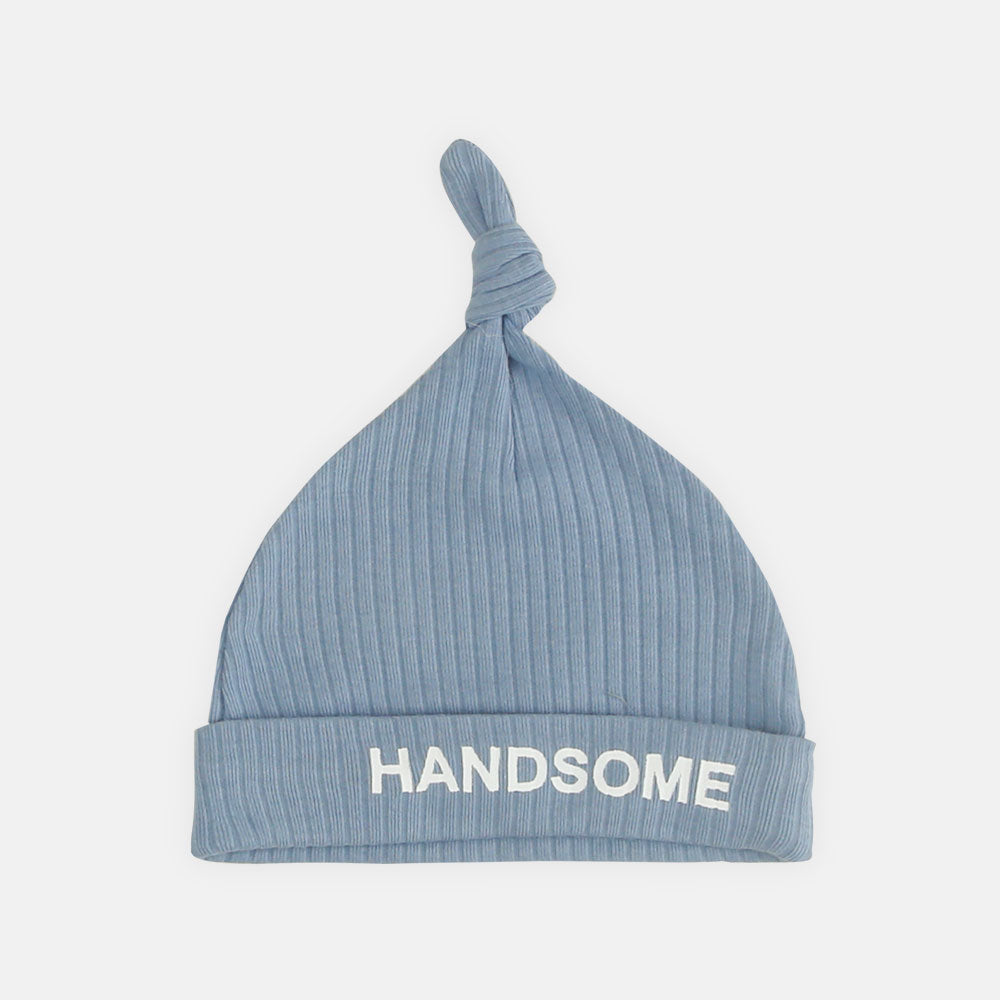 BABY CAPS PK-3 BLUE HANDSOME KNOTTED