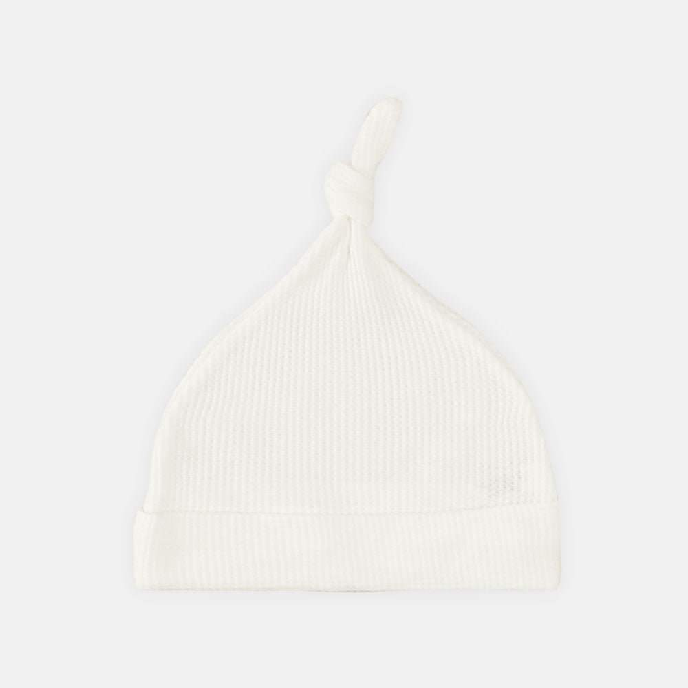 BABY CAPS PK-3 WHITE SHEEP KNOTTED