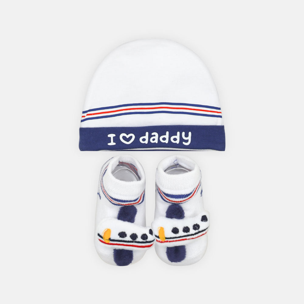 BOOTIES & CAP SET I LOVE DADDY