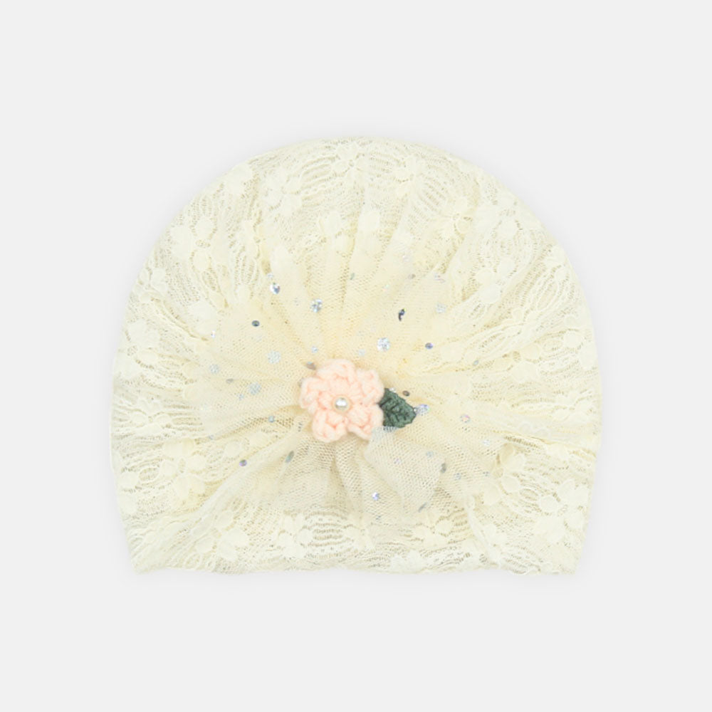 BOOTIES & CAP SET DELICATE FLORAL & LACE