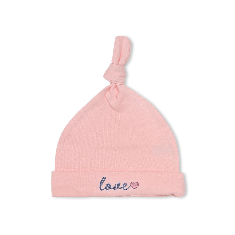 BABY CAPS PK-3 PINK POLKA DOT LOVE
