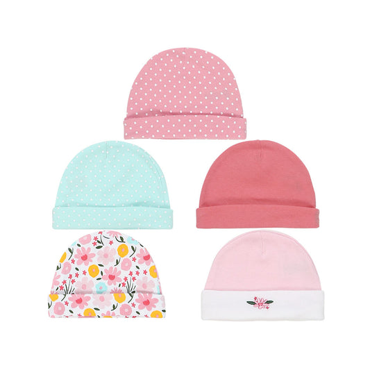 BABY CAPS PK-5 MULTI-COLOR FLORAL