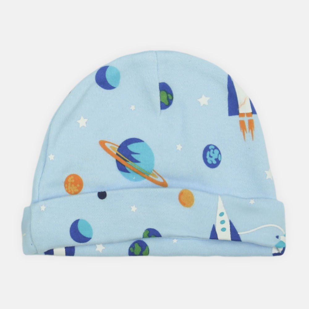 BABY CAPS PK-5 WHITE TEXTURED KNIT BEANIE