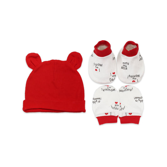 CAP SET RED I HEART MY DADDY