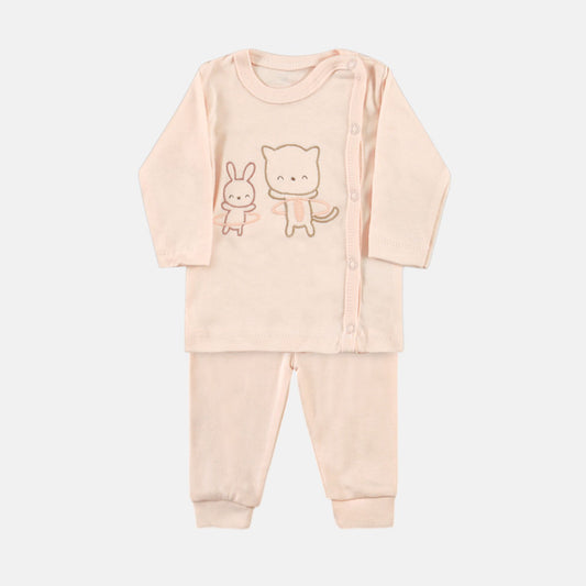 NEW BORN SUIT GIRLS PEACH HOOP FRIENDS