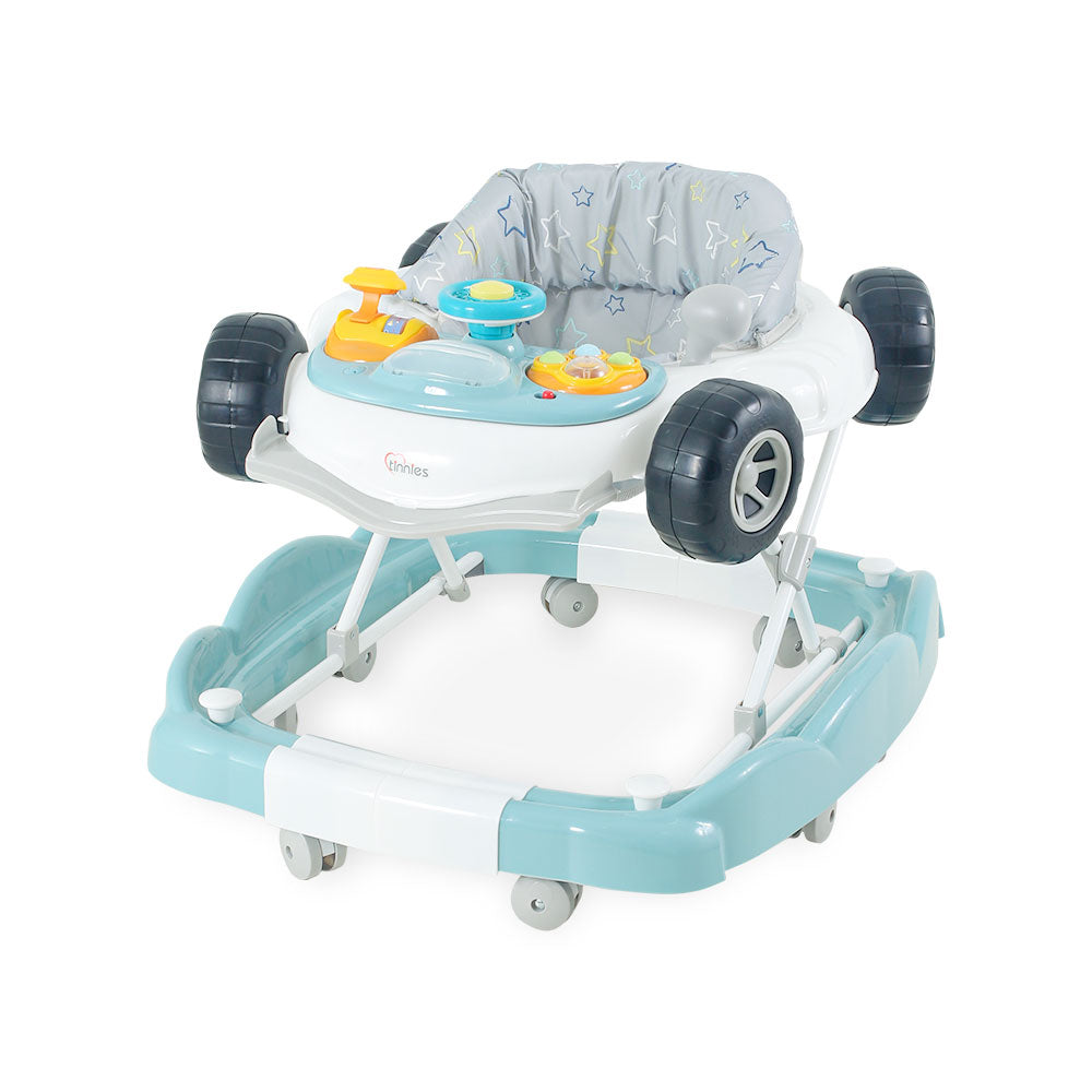 TINNIES BABY WALKER BLUE CAR