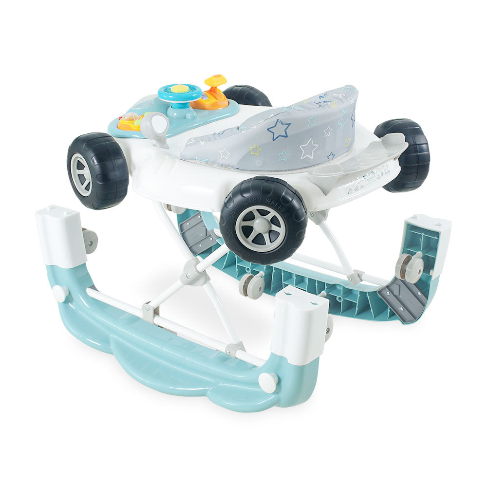 TINNIES BABY WALKER BLUE CAR