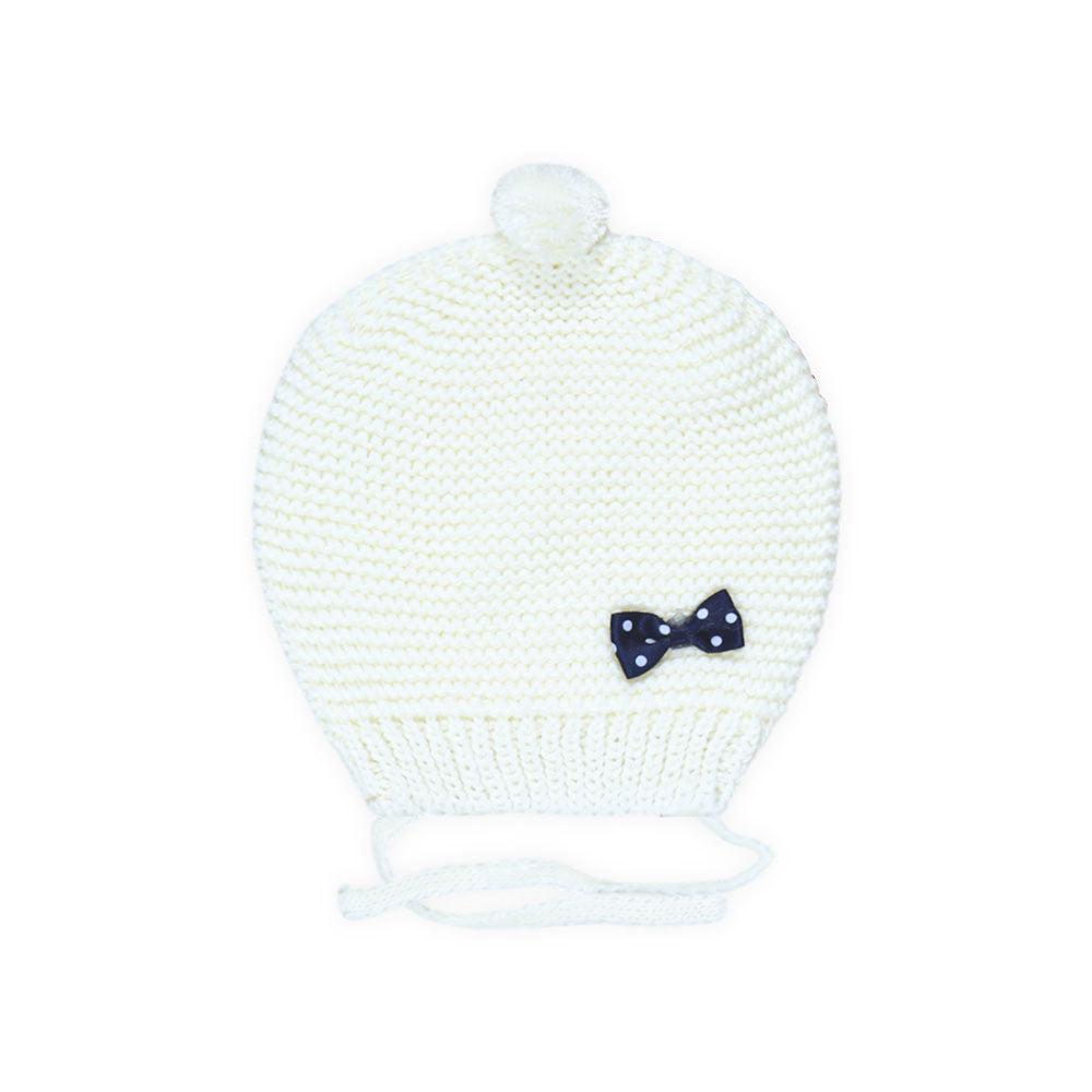 BABY WOOLEN CAP OFF-WHITE