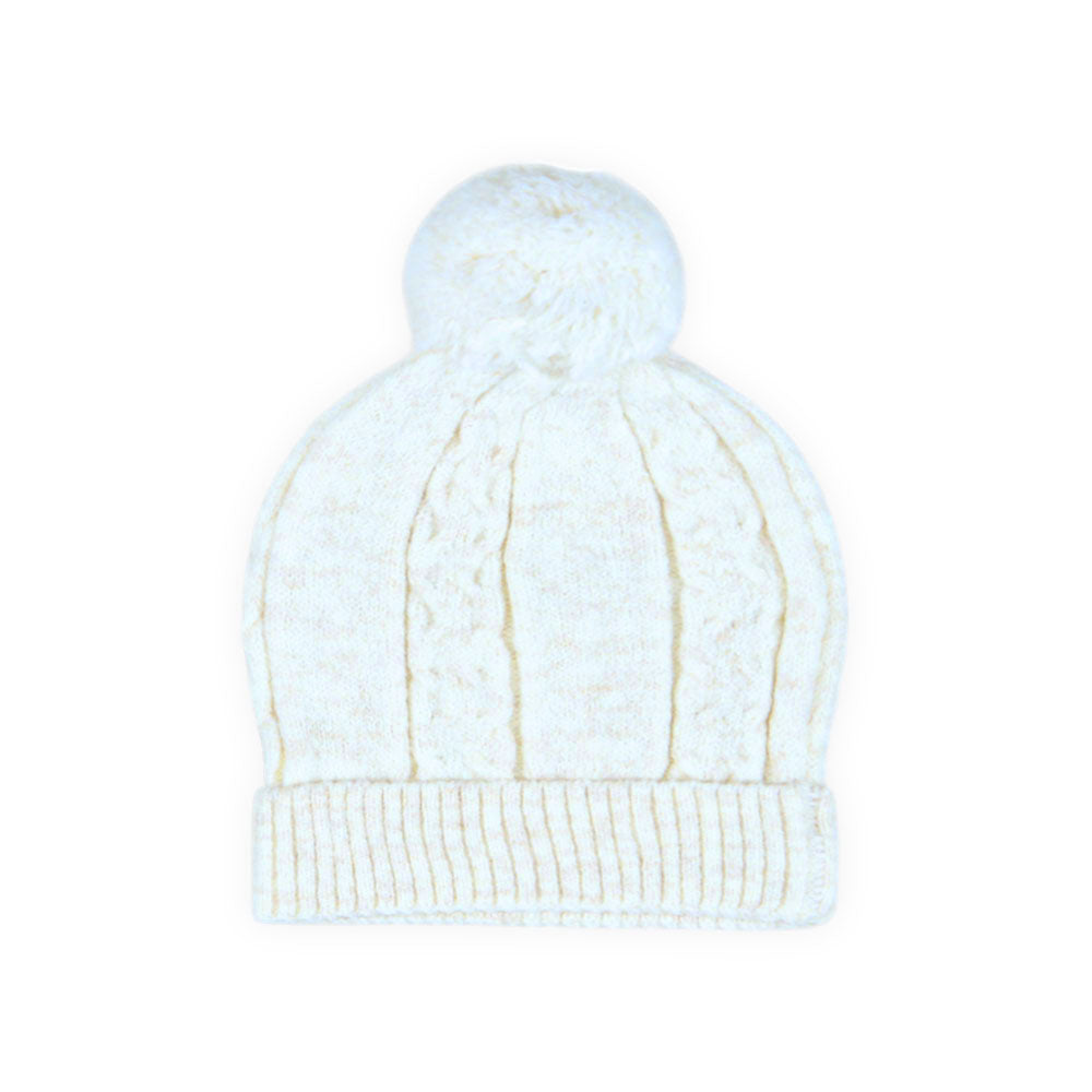 BABY WOOLEN CAP OFF WHITE