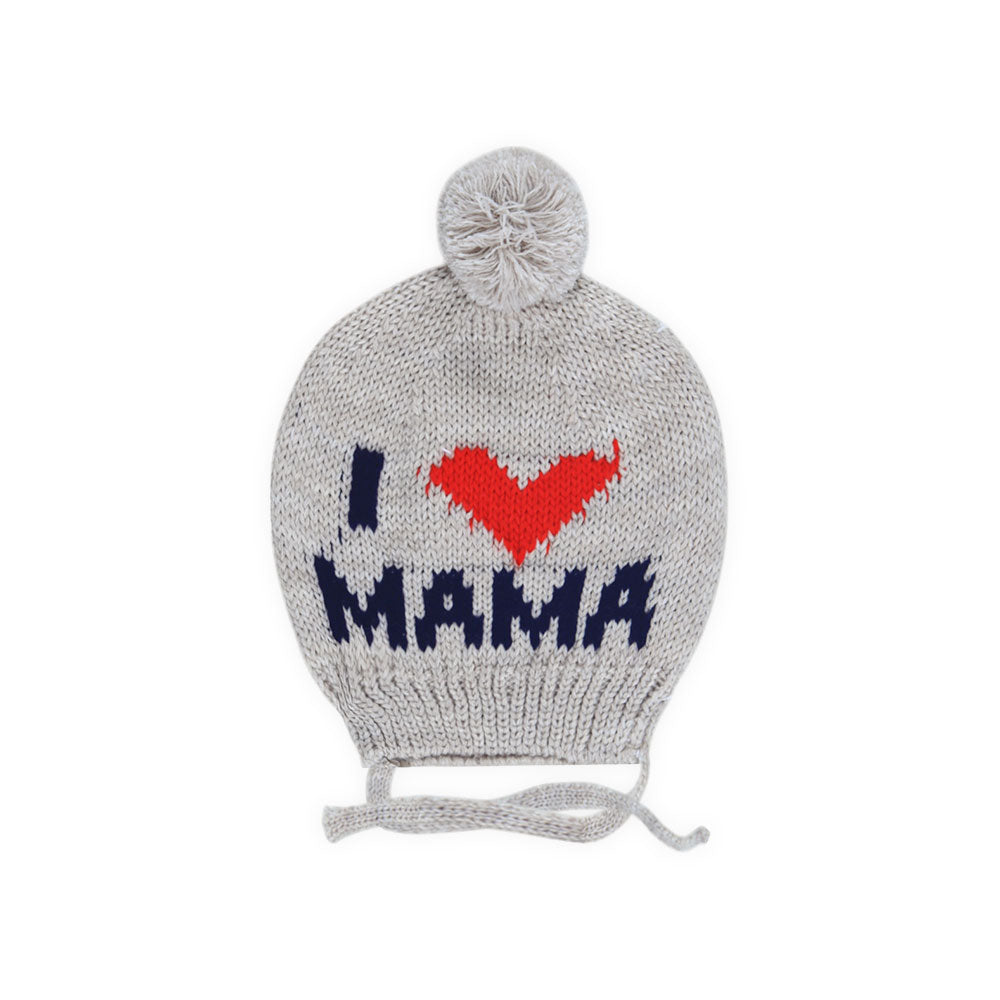 BABY WOOLEN CAP I LOVE MAMA
