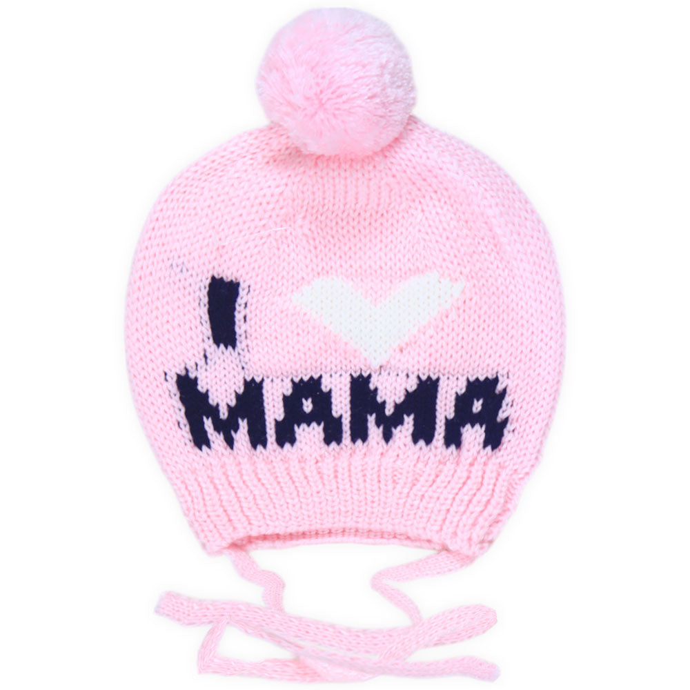 BABY WOOLEN CAP I LOVE MAMA