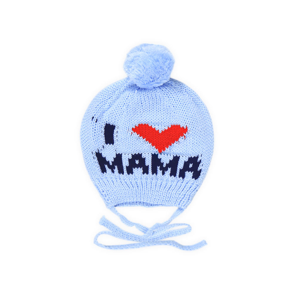 BABY WOOLEN CAP I LOVE MAMA
