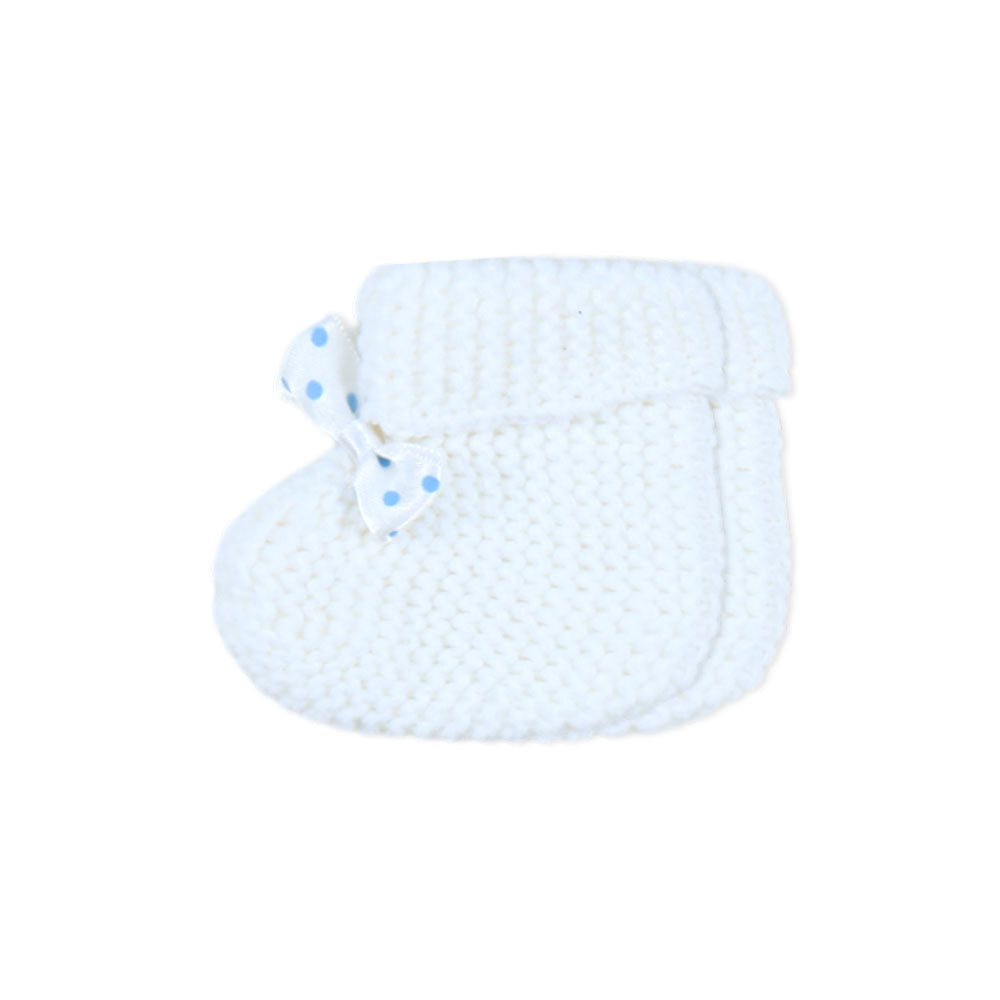 BABY WOOLEN CAP SET WHITE