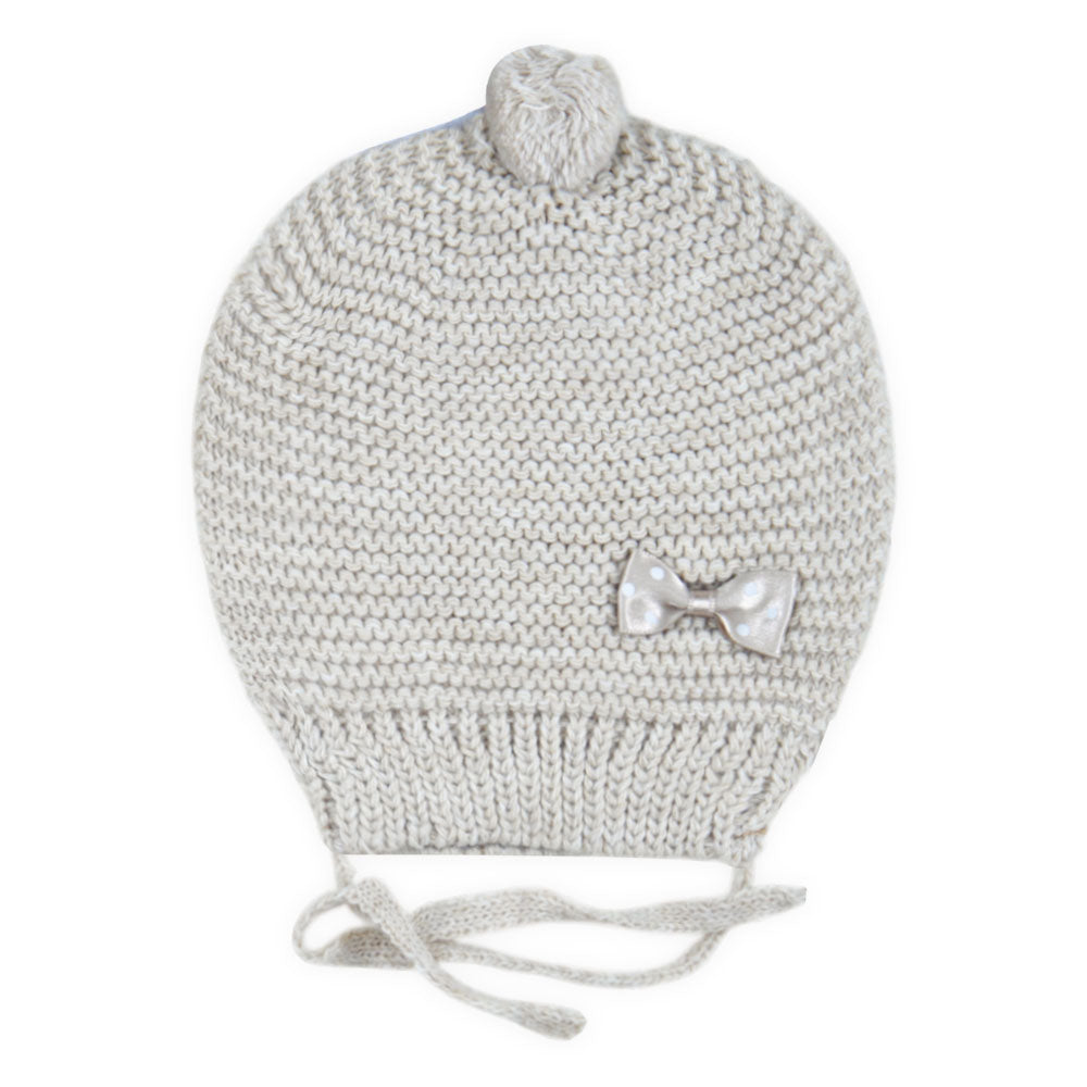 BABY WOOLEN CAP SET BEIGE