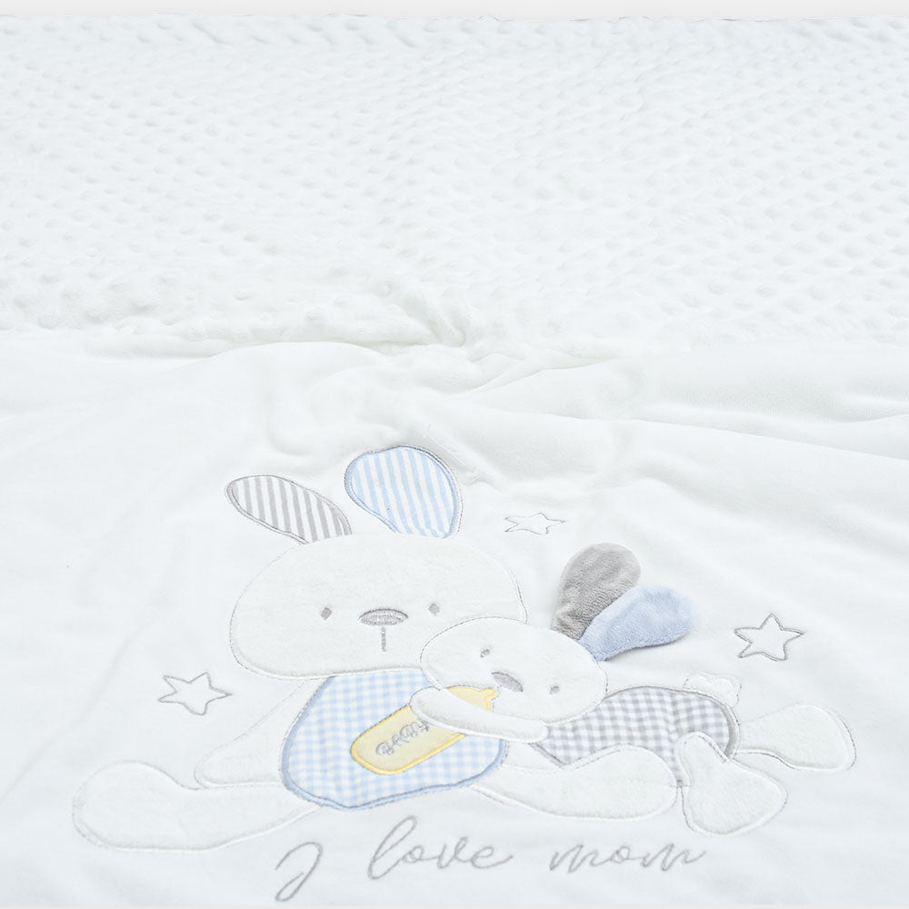 BLANKET WHITE TEDDY BEAR