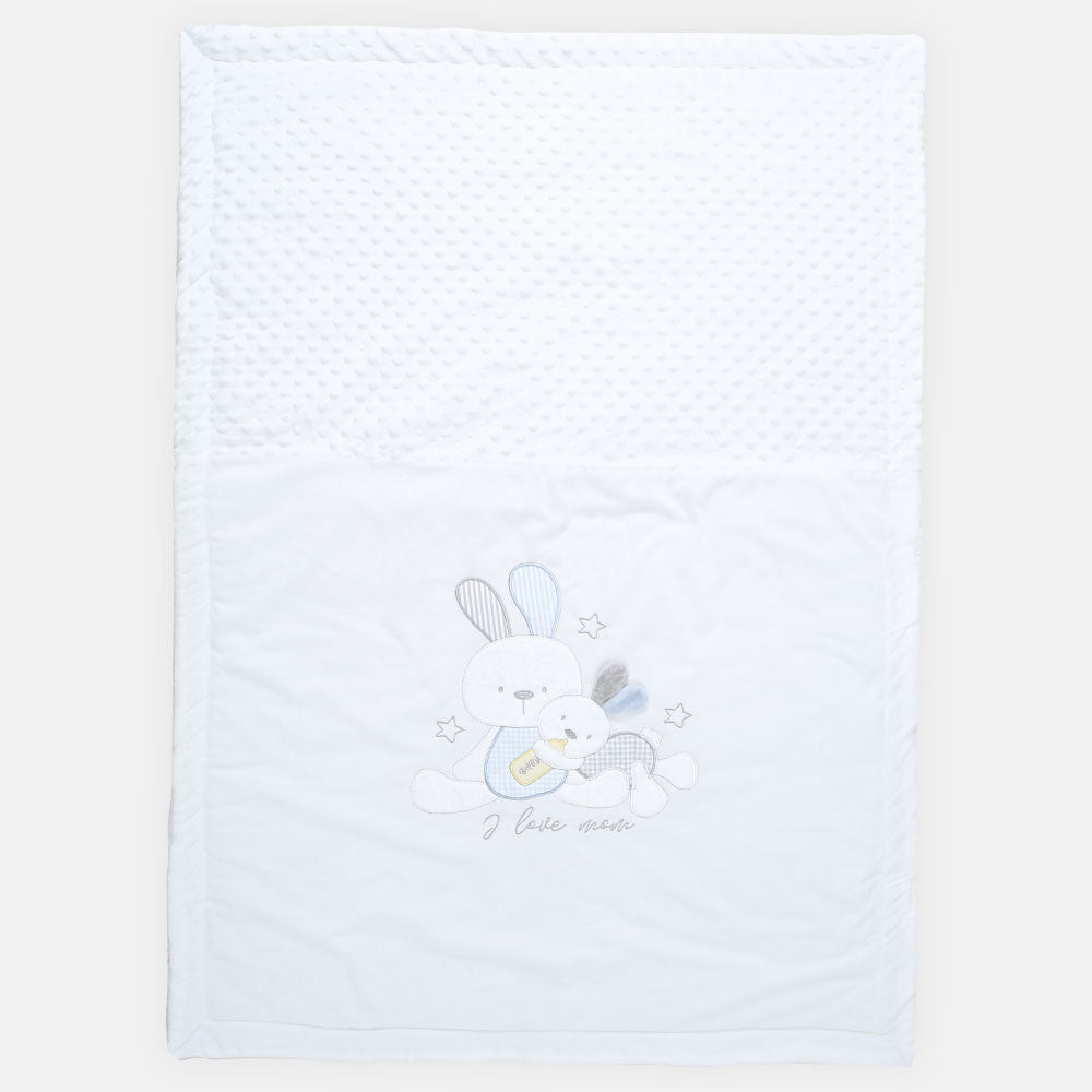 BLANKET WHITE TEDDY BEAR