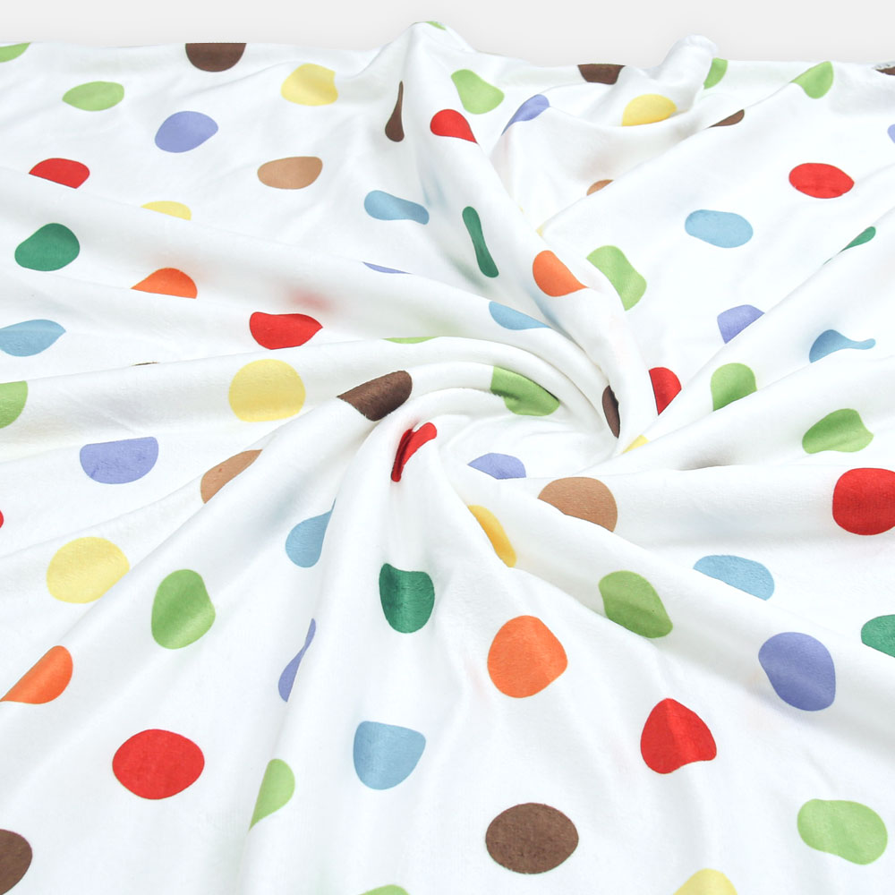 BLANKET MULTI COLORED POLKA DOTS