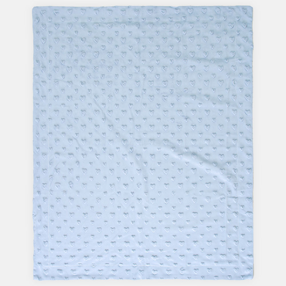 BLANKET GREY HEART EMBOSSED