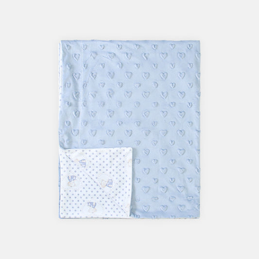 BLANKET GREY HEART EMBOSSED