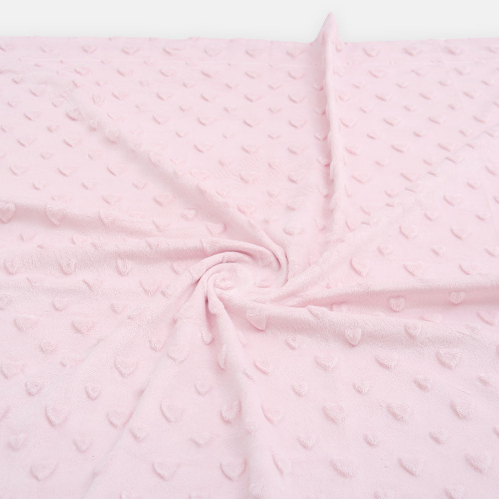 BLANKET PINK HEART EMBOSSED