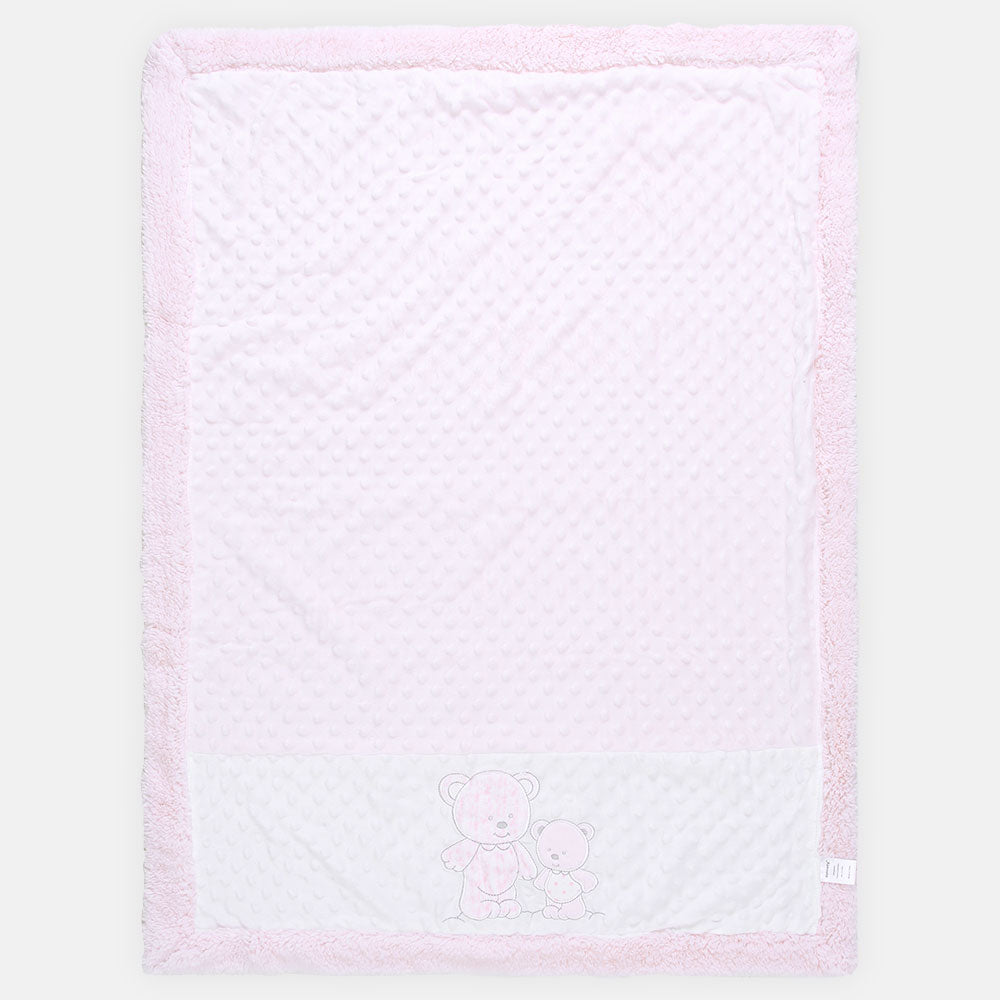BLANKET PINK BABY BEAR
