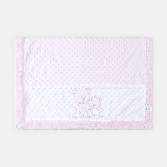 BLANKET PINK BABY BEAR