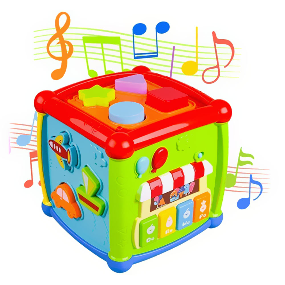 FANCY CUBE BLOCK W/MUSIC & LIGHT