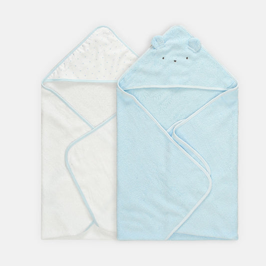 BATH TOWEL PK-2 SKY BLUE HODDED