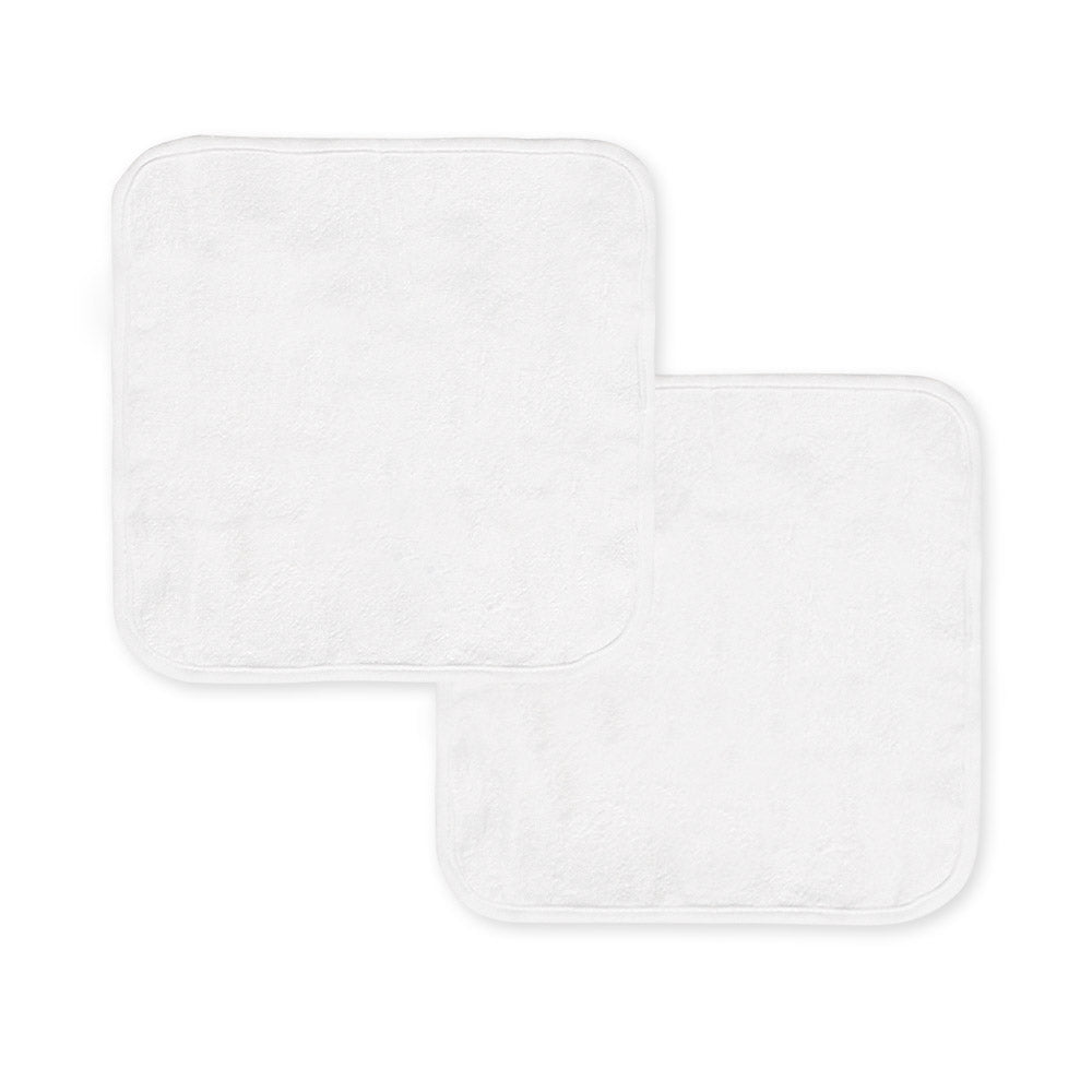 BATH TOWEL & FACE TOWEL PK-4 WHITE LIL FOOTSTEPS