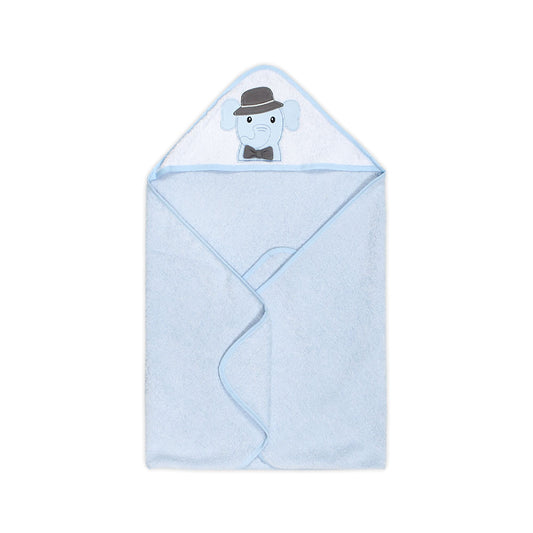 BATH TOWEL SKY BLUE MR.ELEPHANT HOODED