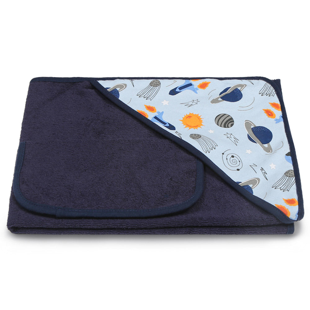 BATH TOWEL WITH FACE TOWEL DENIM SOLAR SYSTEM