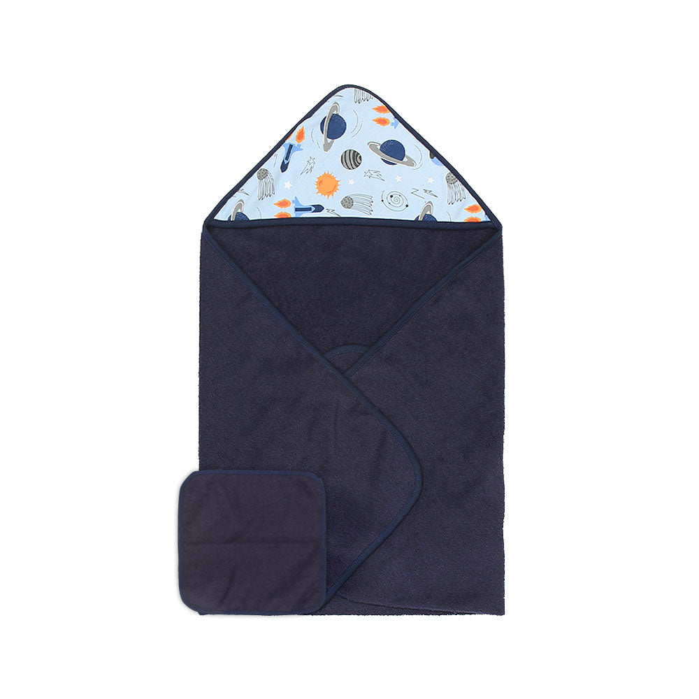 BATH TOWEL WITH FACE TOWEL DENIM SOLAR SYSTEM