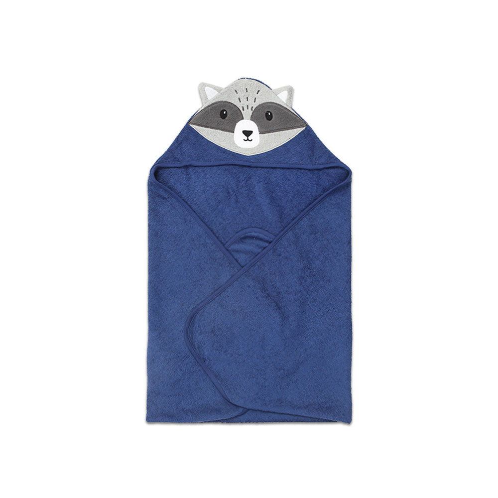 BATH TOWEL BLUE FOXY SUPERHERO HOODED