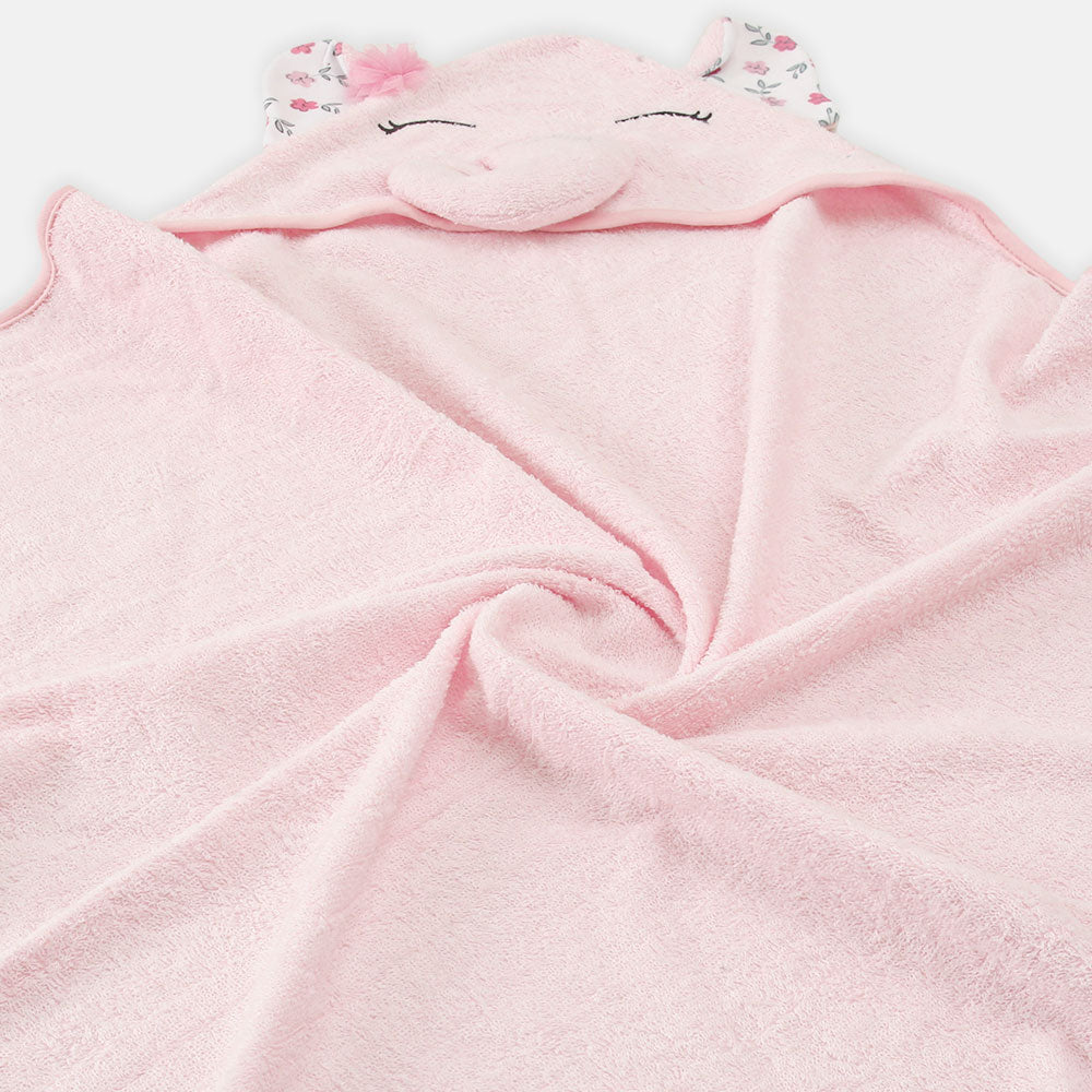 BATH TOWEL PINK ELEPHANT