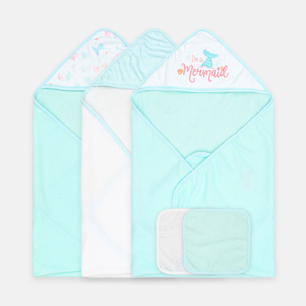 BATH TOWEL PK-3 & FACE TOWEL PK-3 SEA LIFE