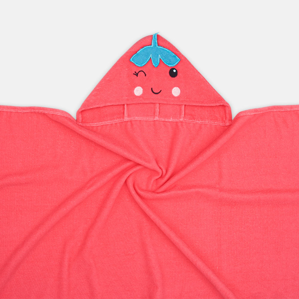 BATH TOWEL WTTH 3 FACE TOWEL TOMATO RED
