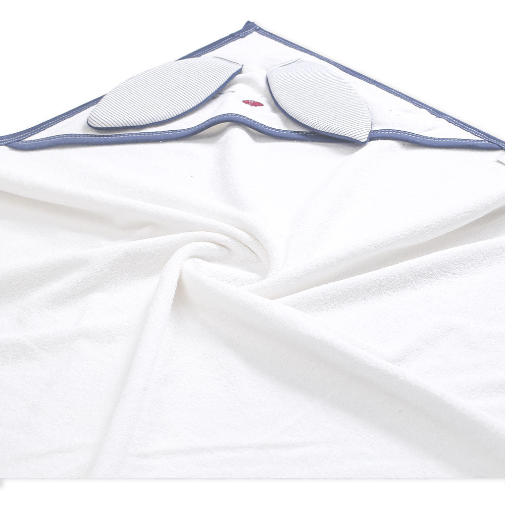 BATH TOWEL BLUE BUNNY EAR HOODED