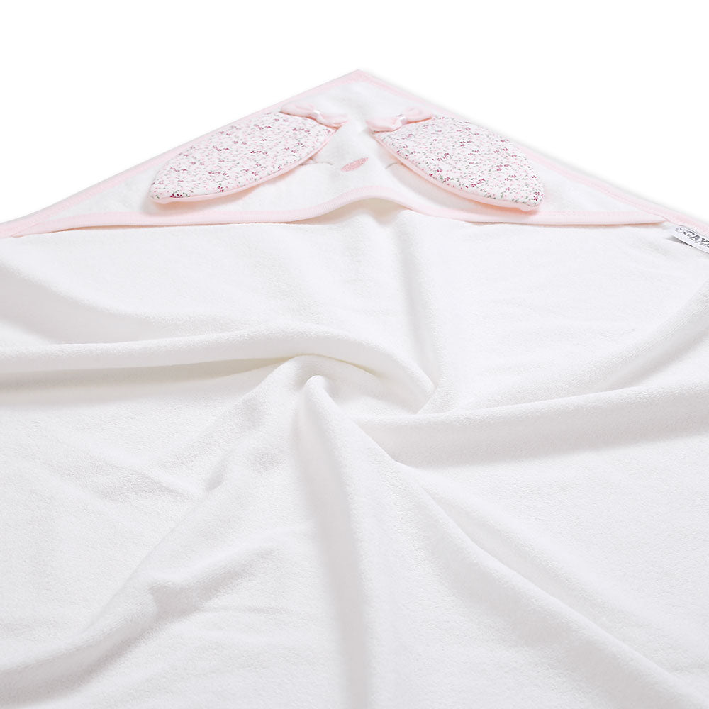 BATH TOWEL PINK BUNNY EAR HOODED