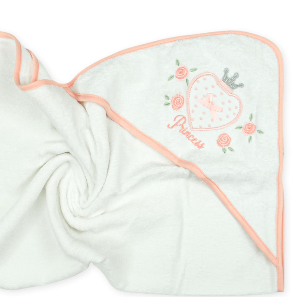 BATH TOWEL & 4 FACE TOWELS PINK FLORAL