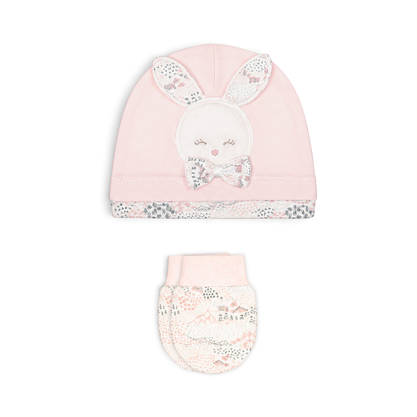 PINK SCENIC PRINT BUNNY BABY GIRL GIFT SET