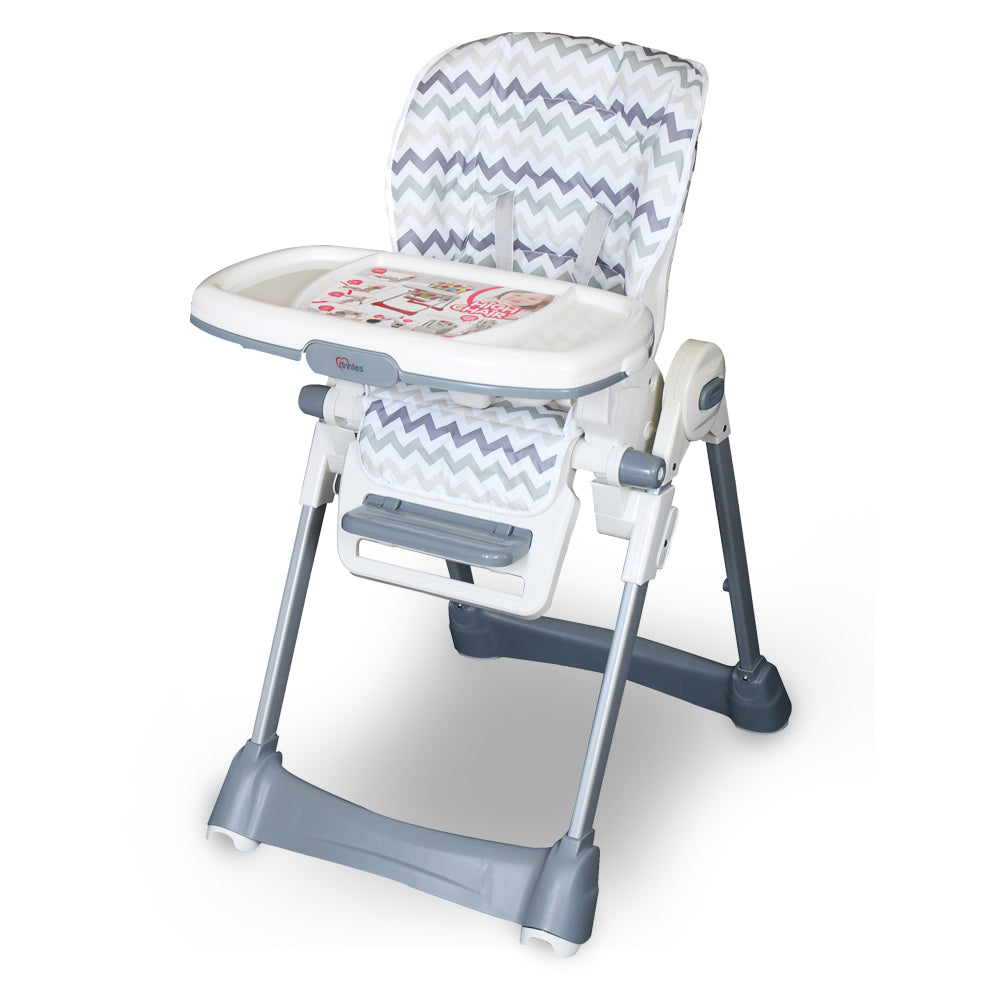 BABY ADJUSTABLE HIGH CHAIR-GREY STRIPES