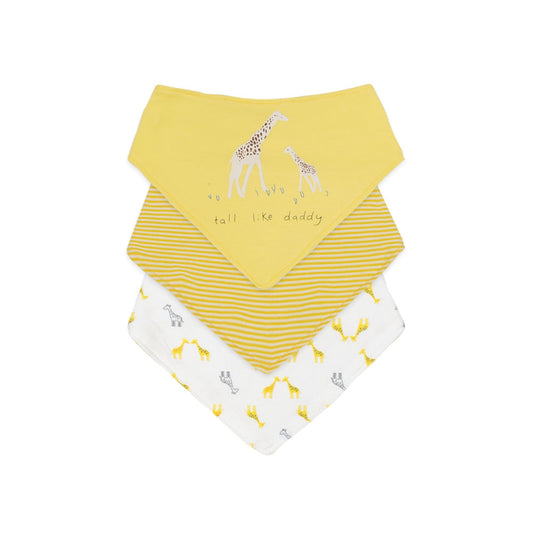 YELLOW TALL LIKE DADDY BIBS PK-3