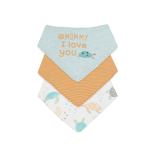 MULTI-COLOR I LOVE YOU MOMMY BIBS PK-3
